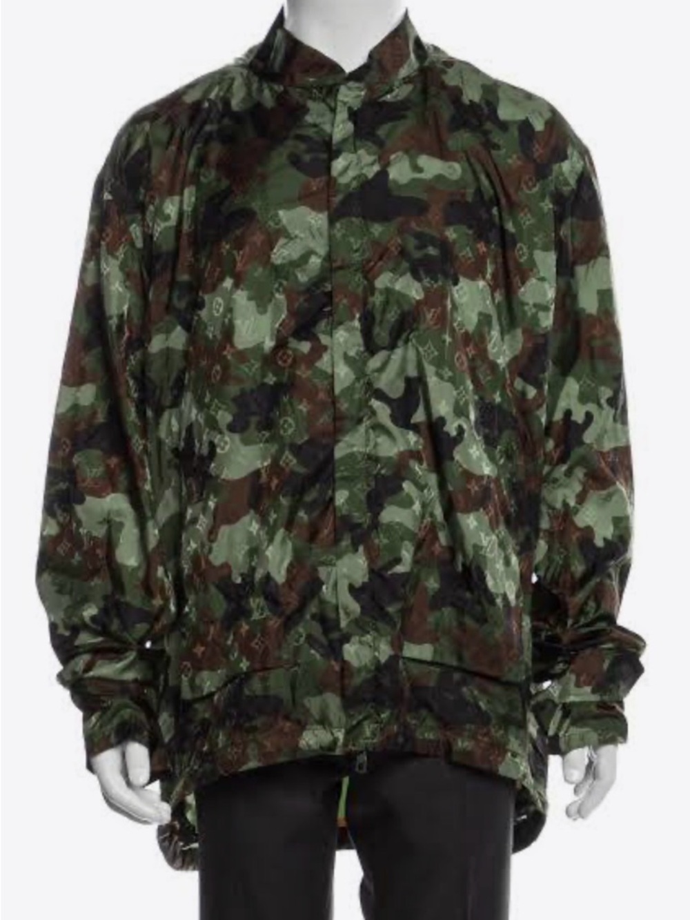 Louis Vuitton Green Camouflage Monogram Windbreaker
